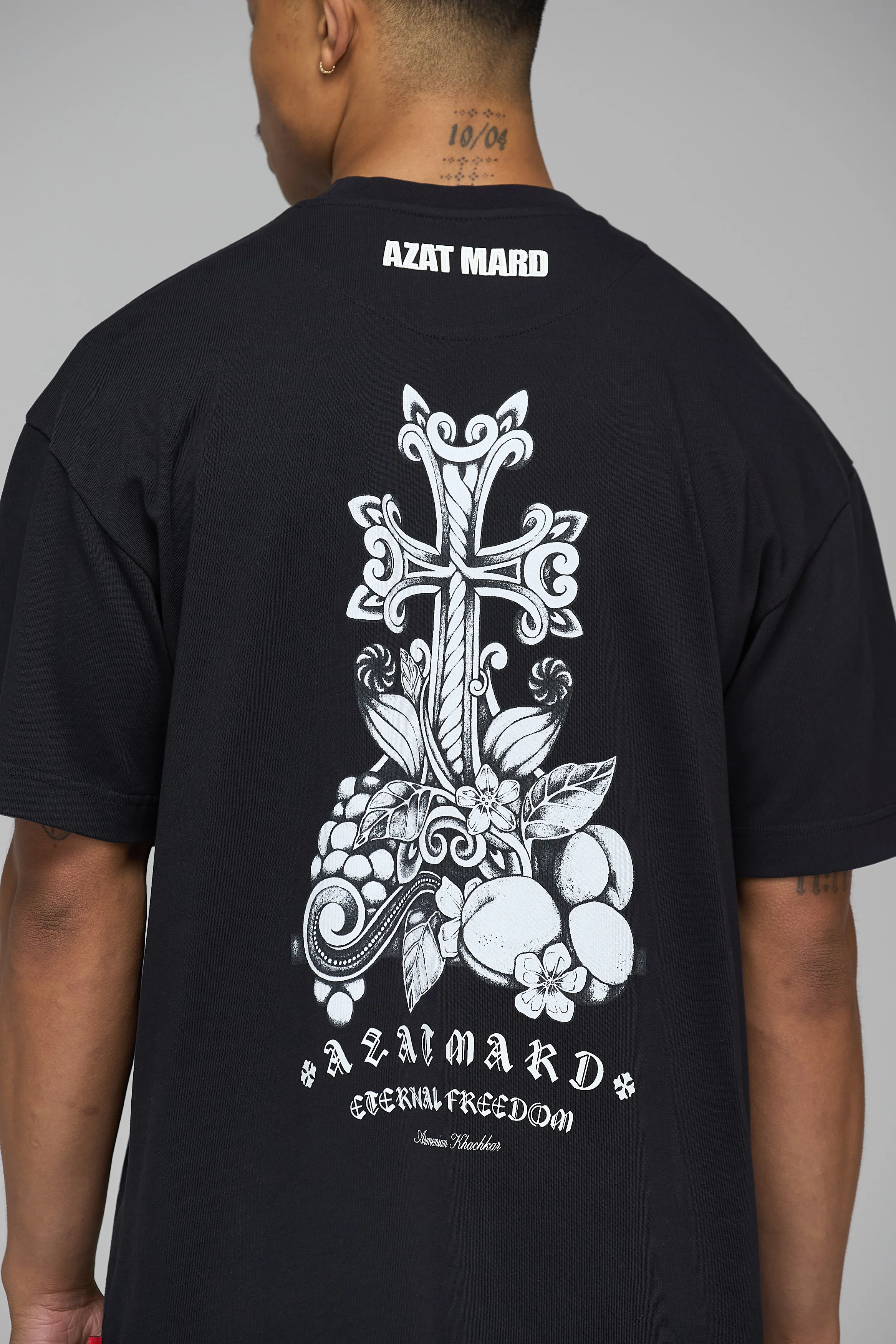 ARMENIAN KHACHKAR BLACK T-SHIRT - Image 5