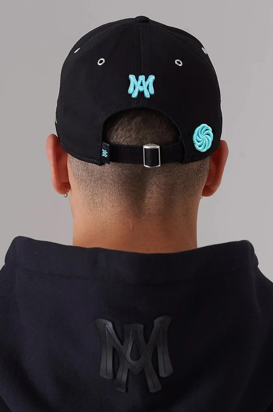 AZAT MARD BLACK WITH TURQUOISE IMPACT TRUCKER CAP - Image 3