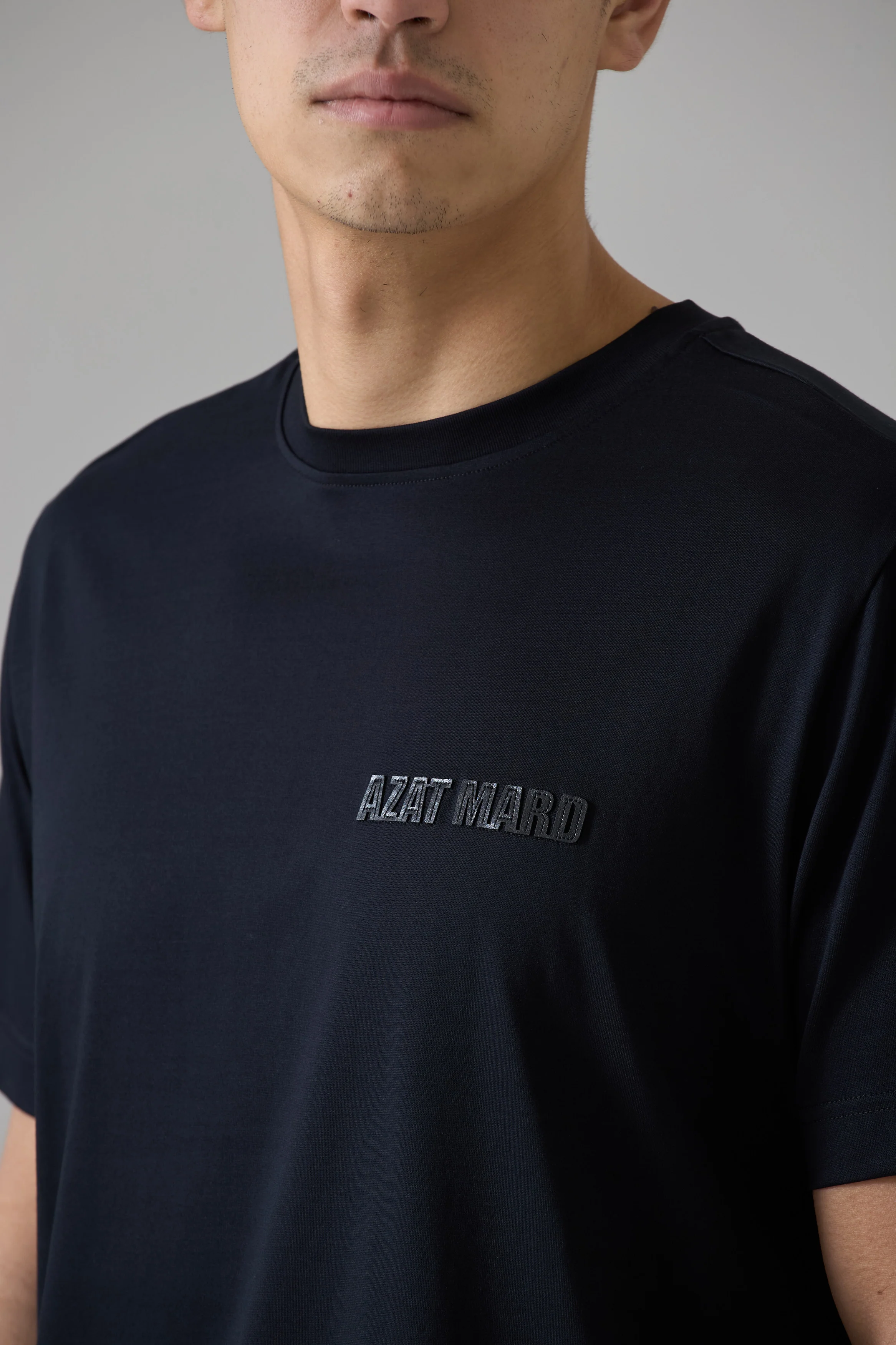 BLACK/ BLACK MERCERISED T-SHIRT - Image 3