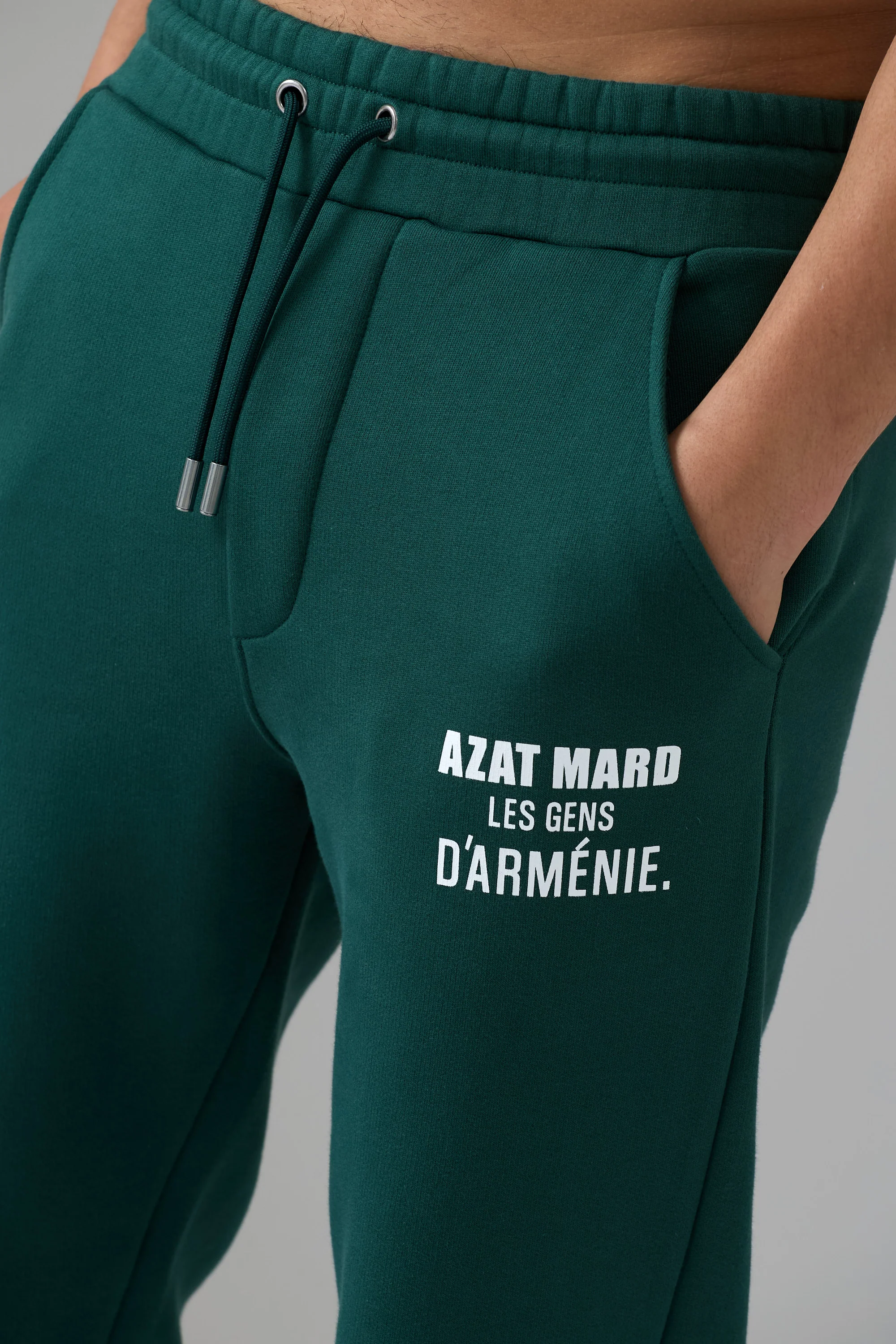 LES GENS GREEN CUFFED JOGGERS - Image 5
