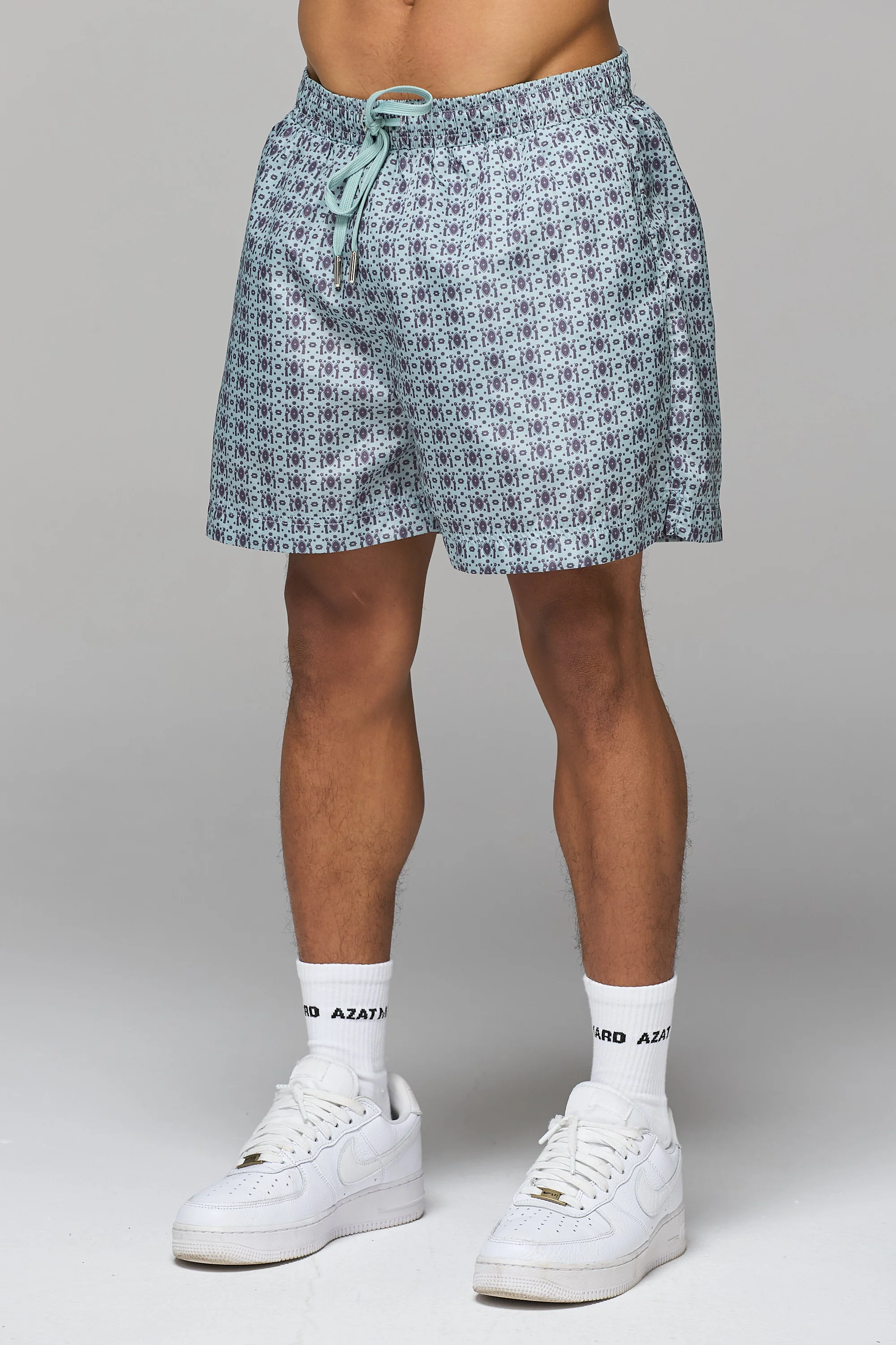 GREY ARMENIAN PATTERN SWIM SHORT
