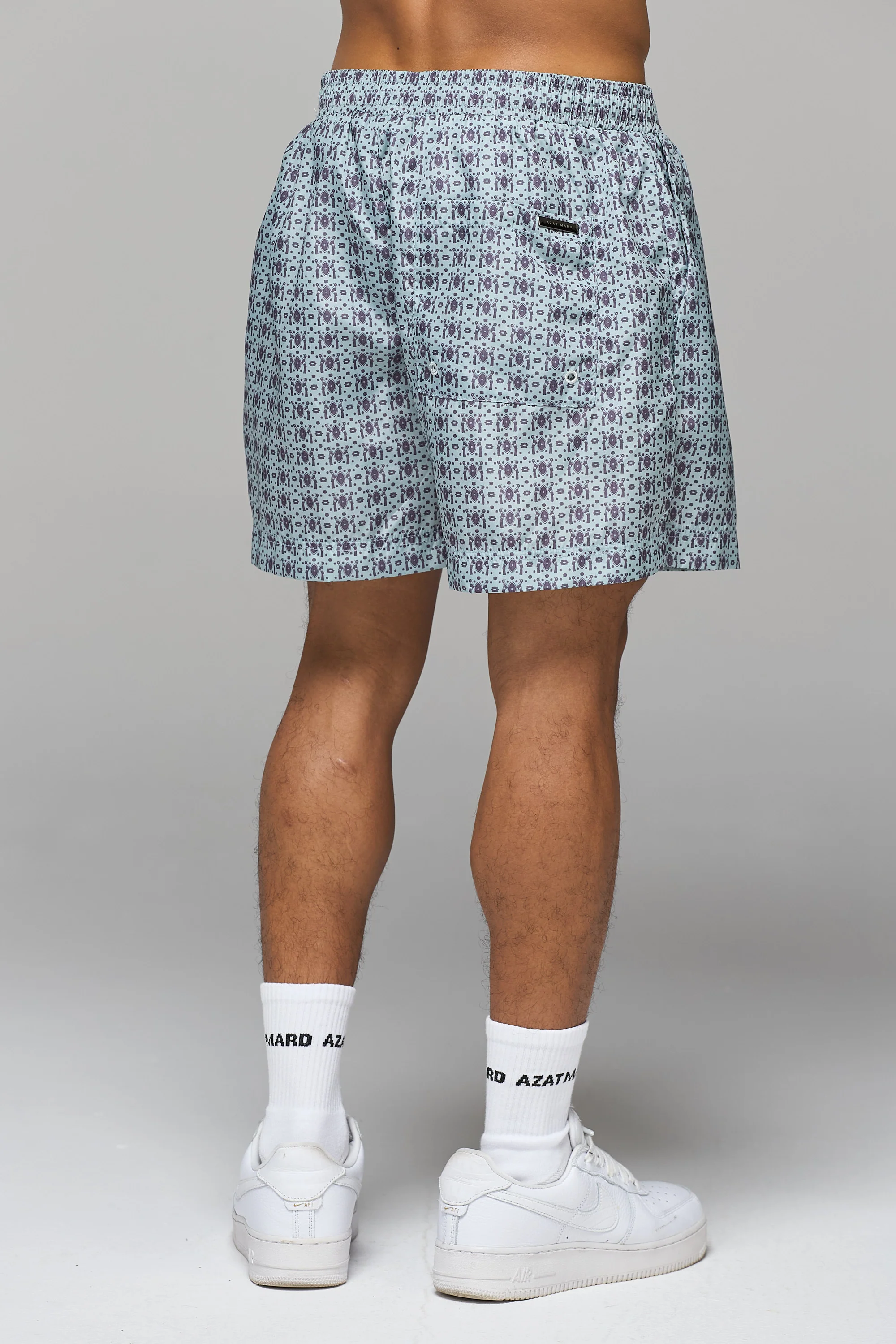 GREY ARMENIAN PATTERN SWIM SHORT - Image 2