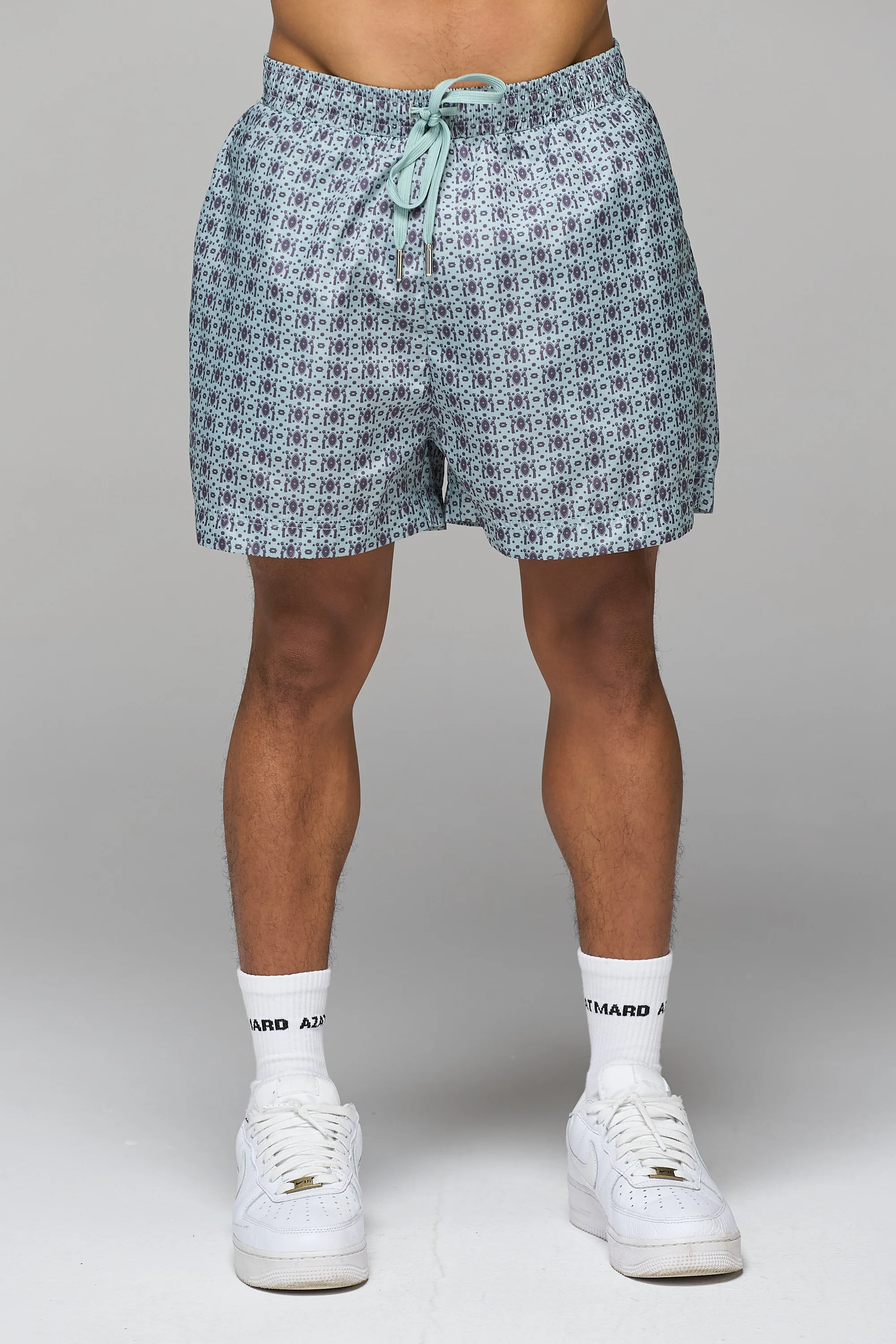 GREY ARMENIAN PATTERN SWIM SHORT - Image 4