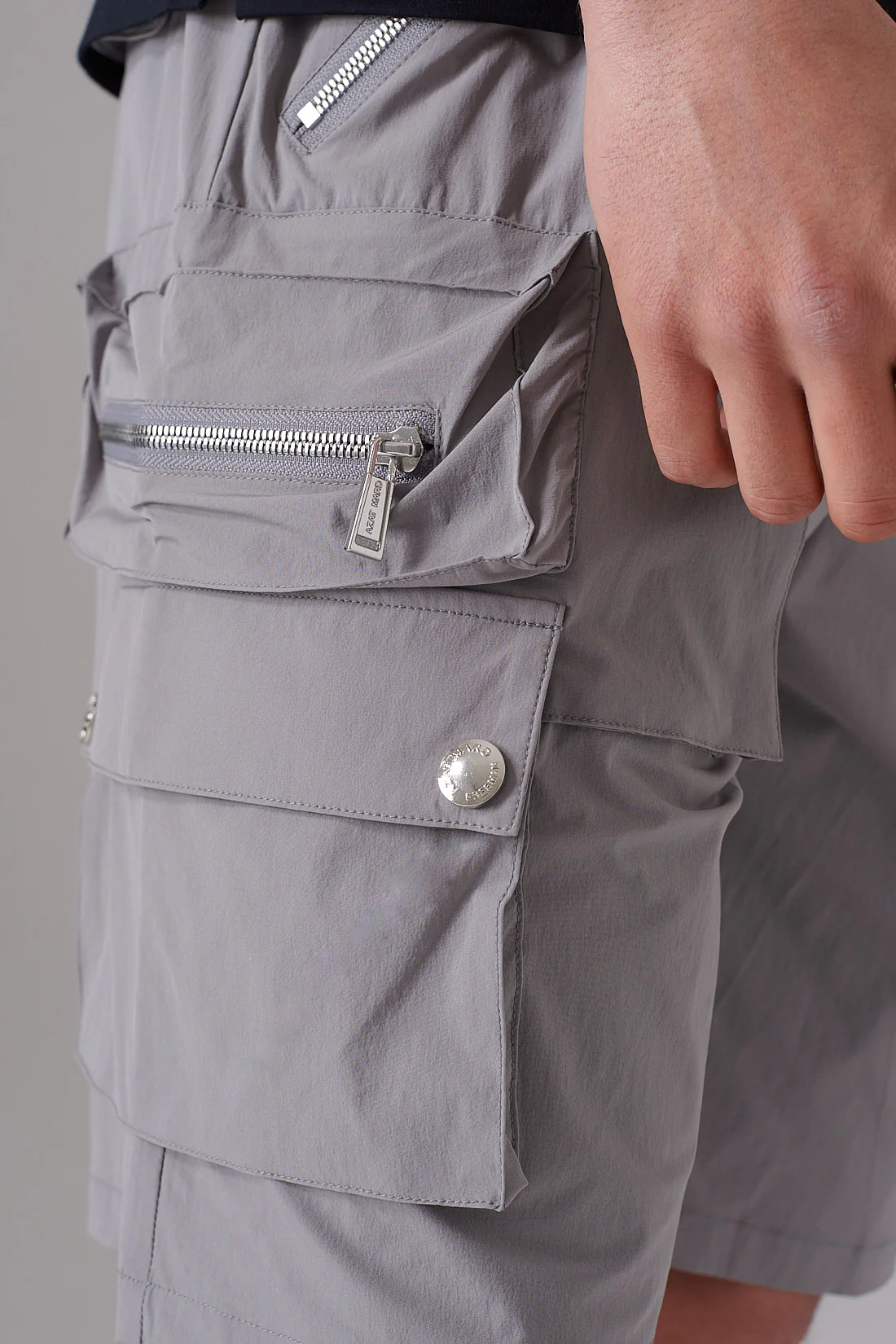GREY COMBAT SHORTS - Image 4