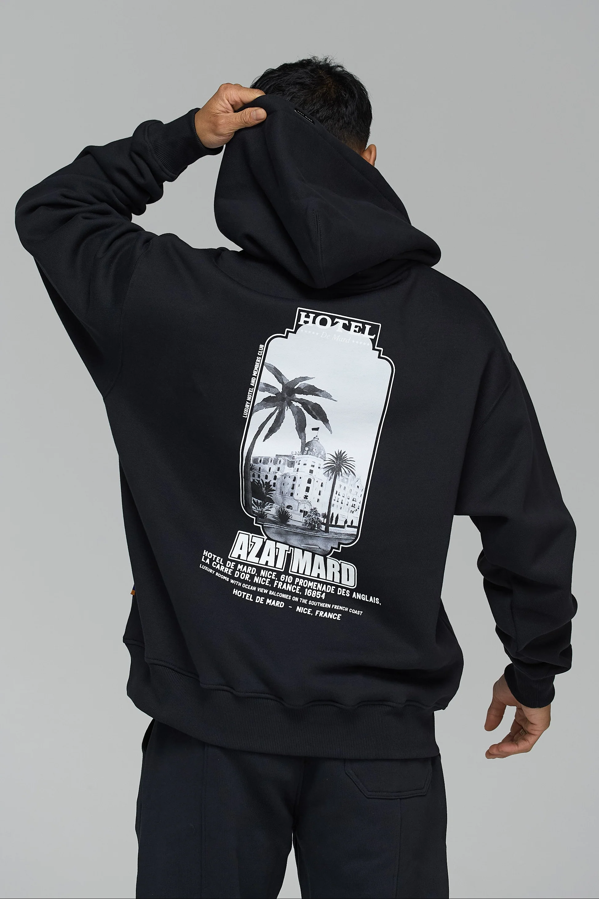 HOTEL DE MARD BLACK HOODIE - Image 5