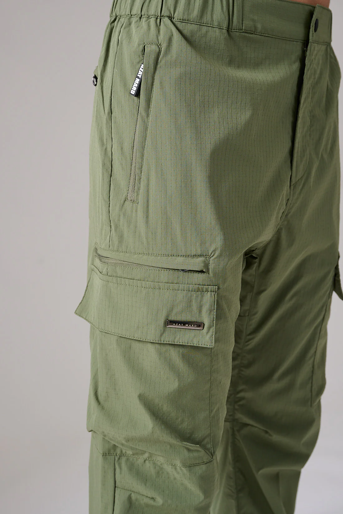 KHAKI CUFFED RIPSTOP PANTS - Image 5