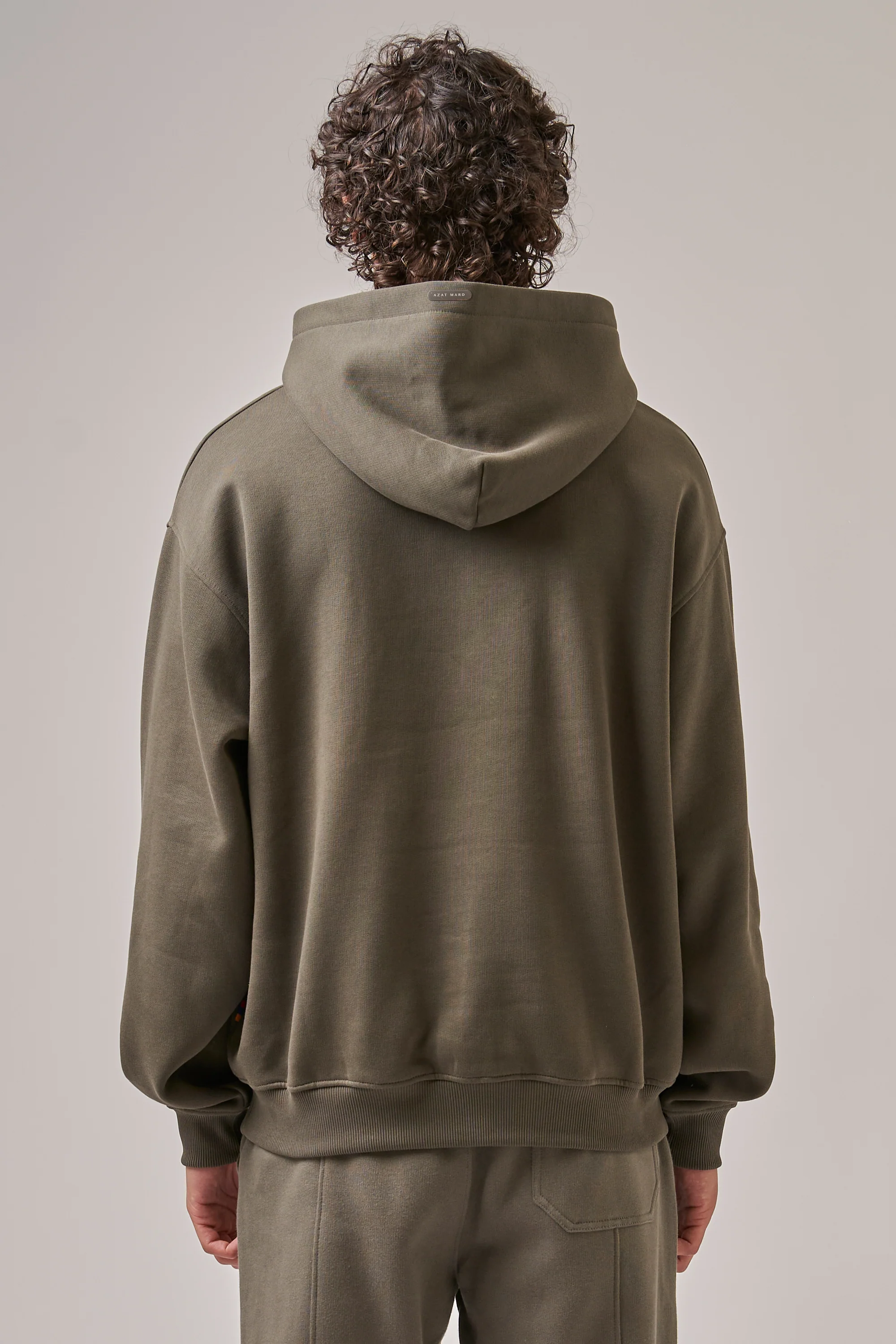 KHAKI/WHITE HOODIE - Image 3