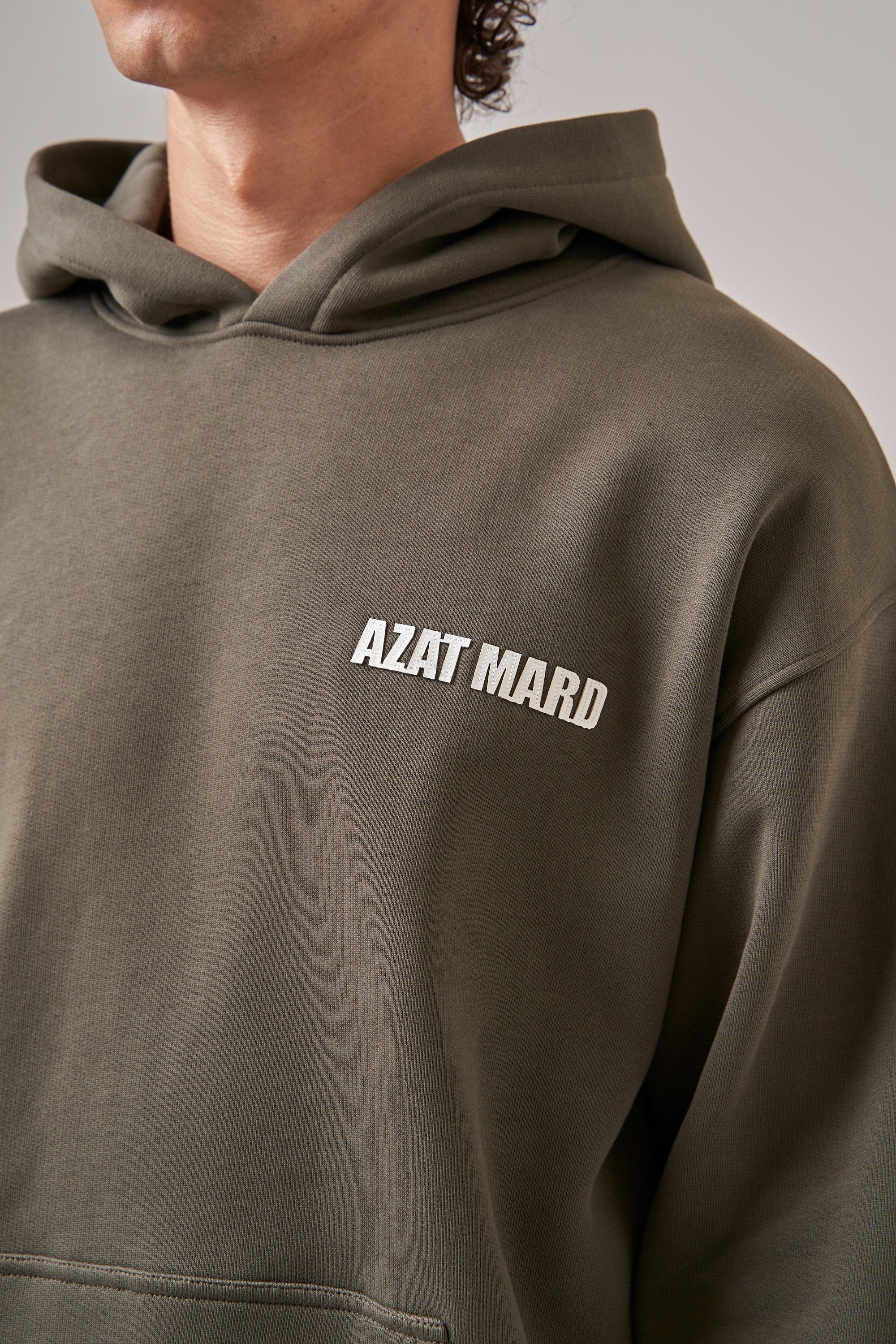 KHAKI/WHITE HOODIE - Image 4
