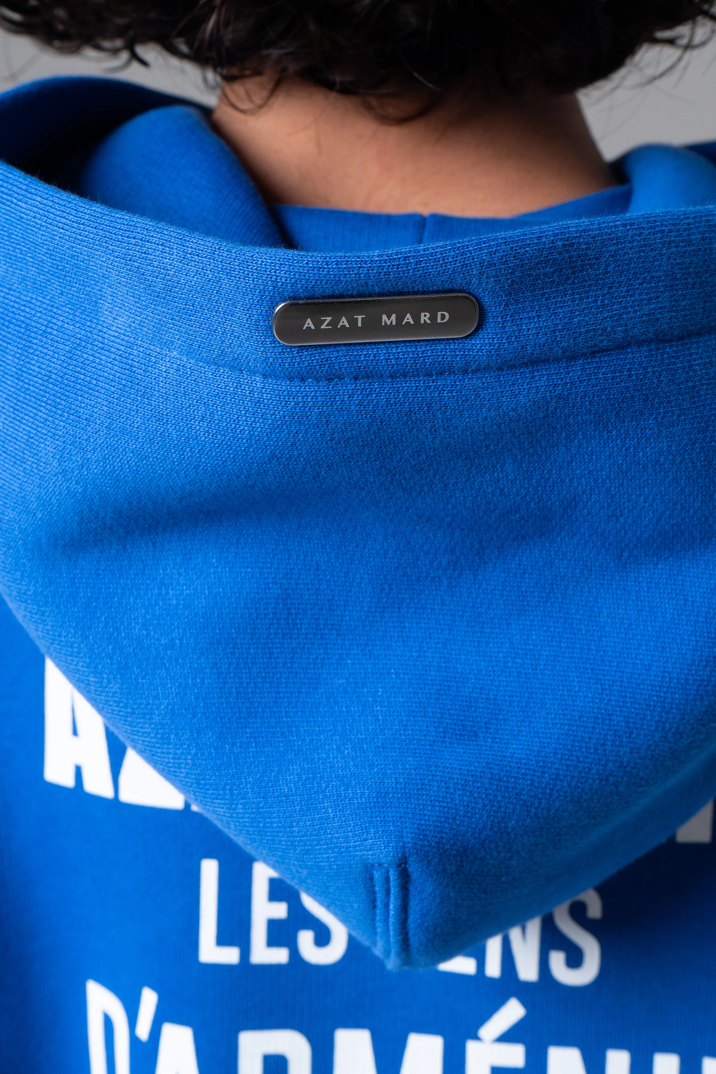 LES GENS COBALT BLUE/WHITE KIDS HOODIE - Image 6