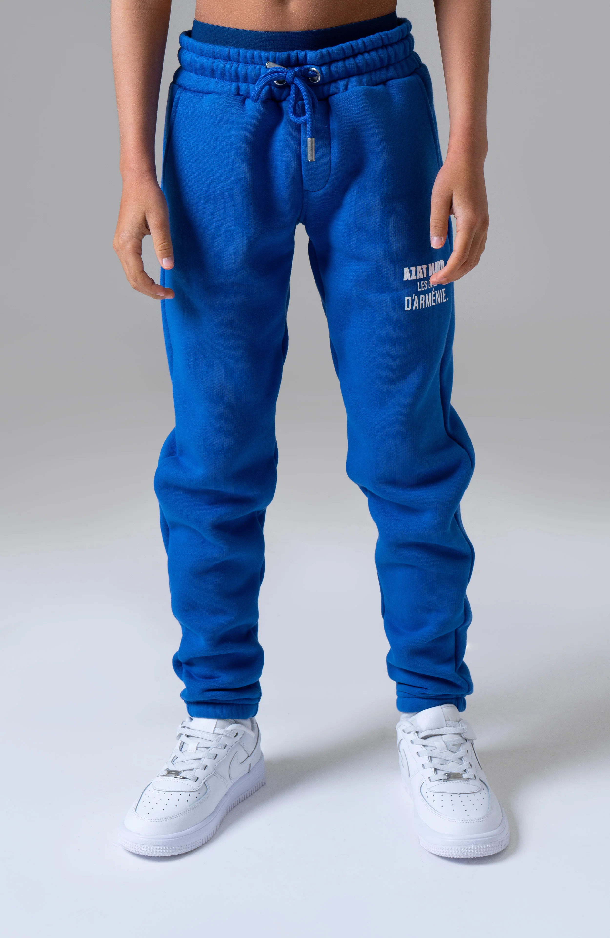 LES GENS COBALT BLUE/WHITE KIDS JOGGERS - Image 4