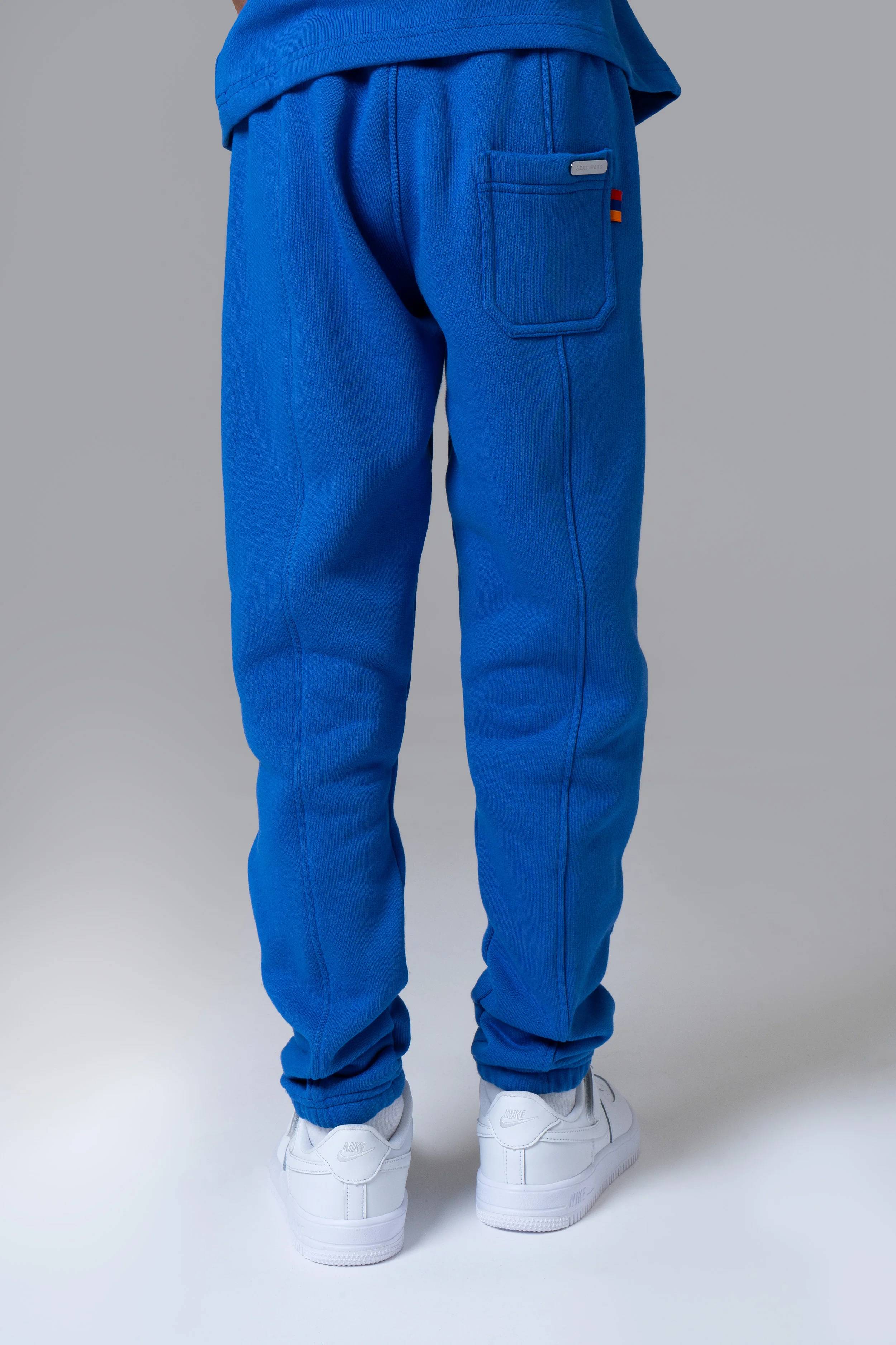 LES GENS COBALT BLUE/WHITE KIDS JOGGERS - Image 5