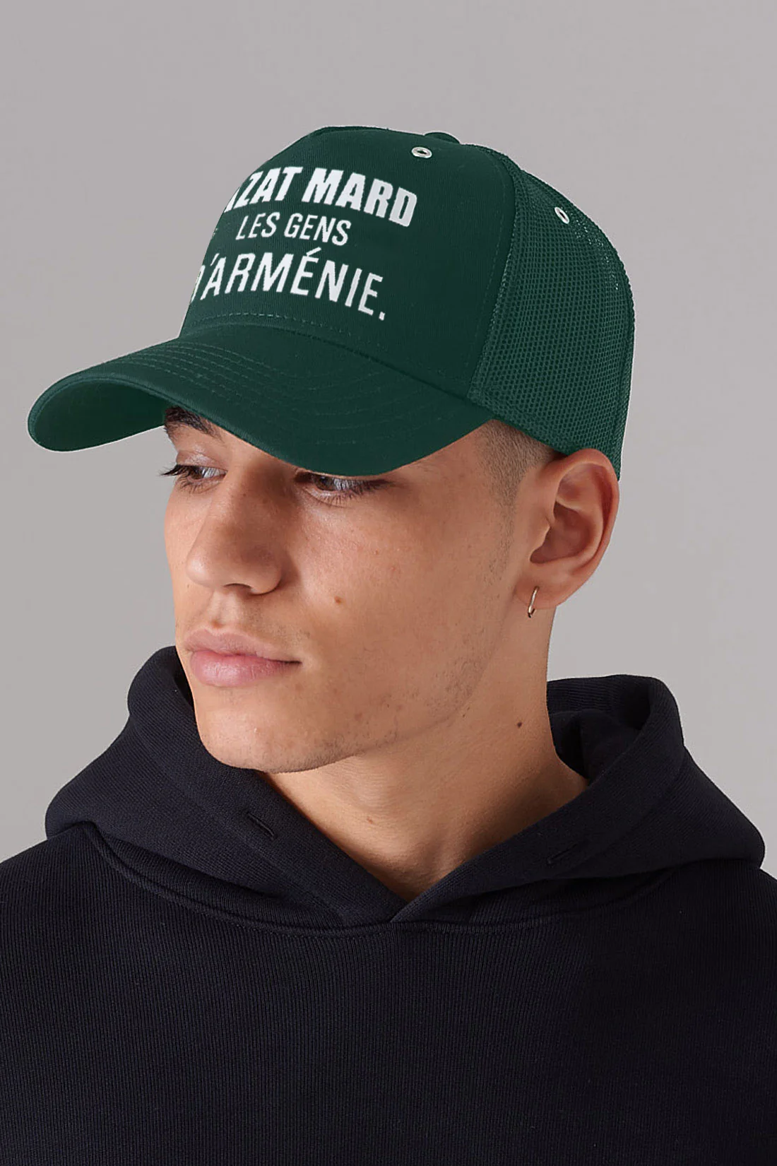 LES GENS GREEN/WHITE TRUCKER CAP - Image 2