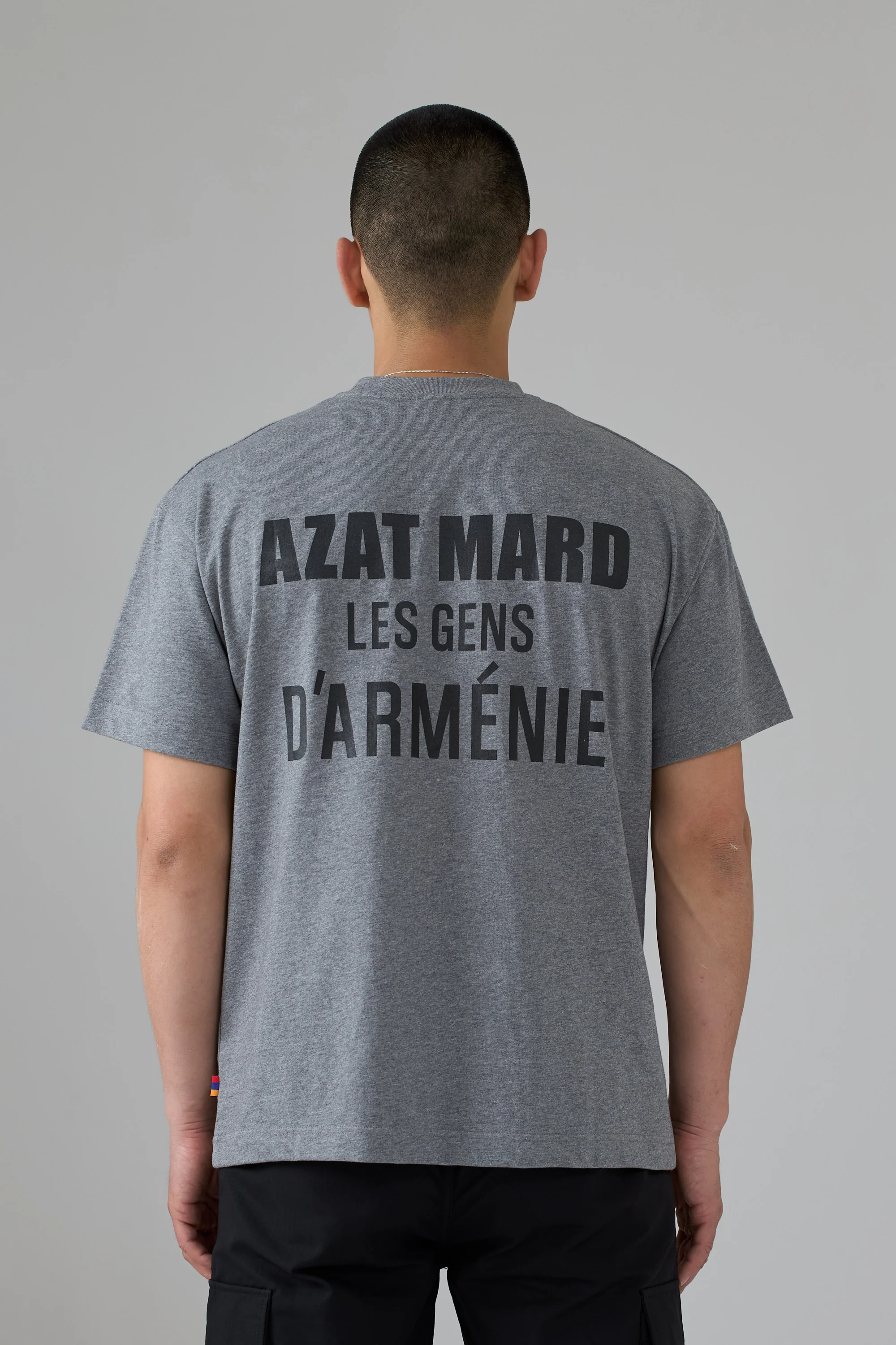 LES GENS GREY MARL/BLACK T-SHIRT - Image 3