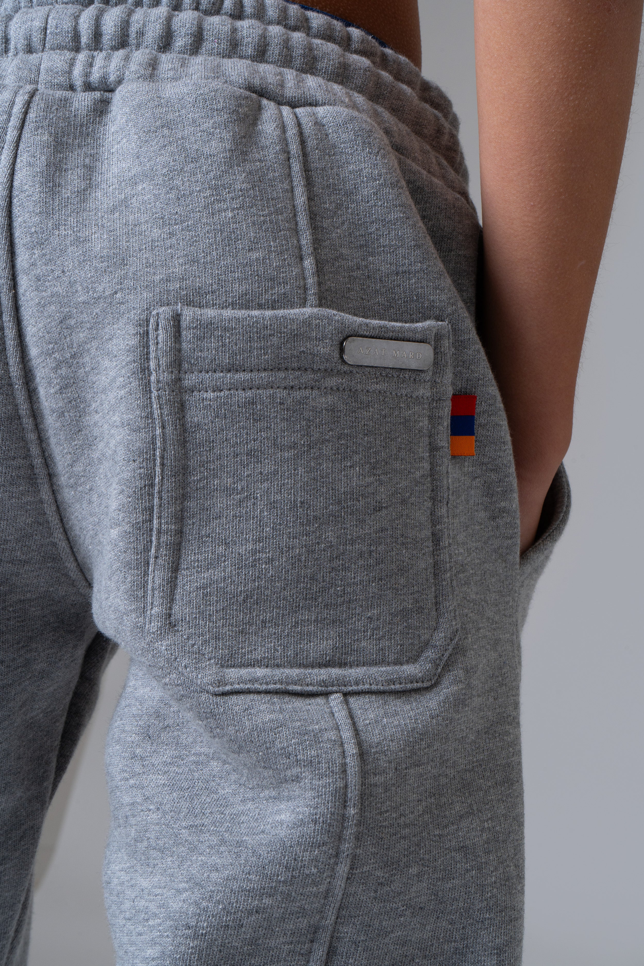 LES GENS HEATHER GREY/BLUE KIDS JOGGERS - Image 4