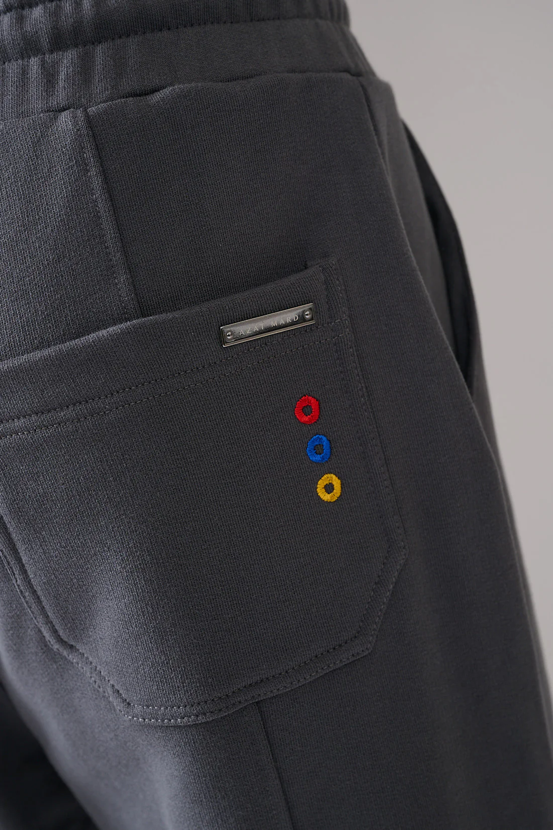 LES GENS CHARCOAL/YELLOW JOGGERS - Image 3