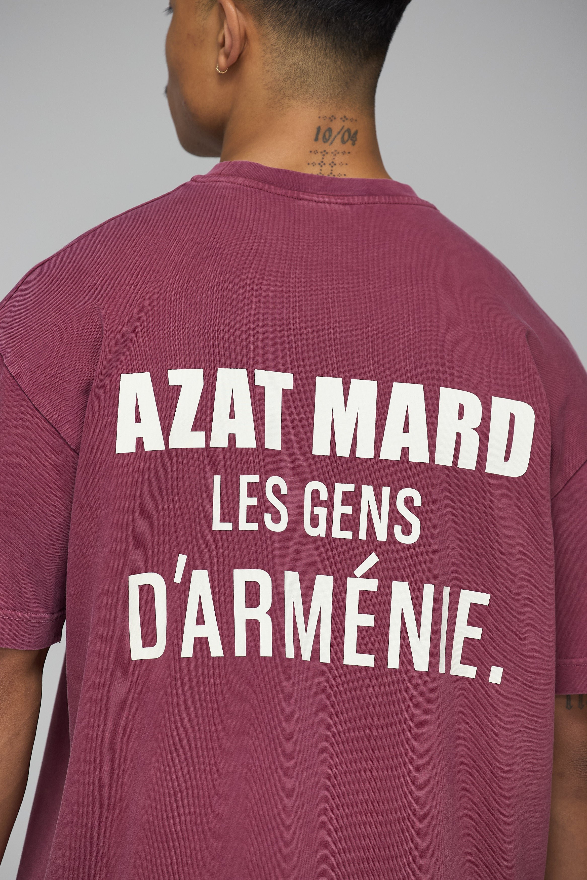 LES GENS WASHED MAROON T-SHIRT - Image 5