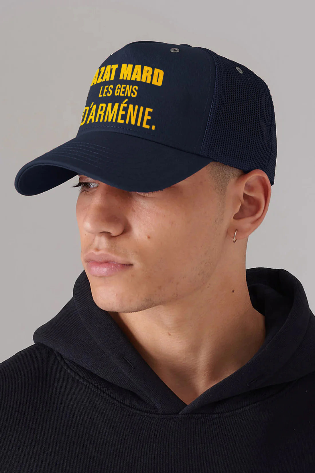 LES GENS NAVY/YELLOW TRUCKER CAP - Image 2