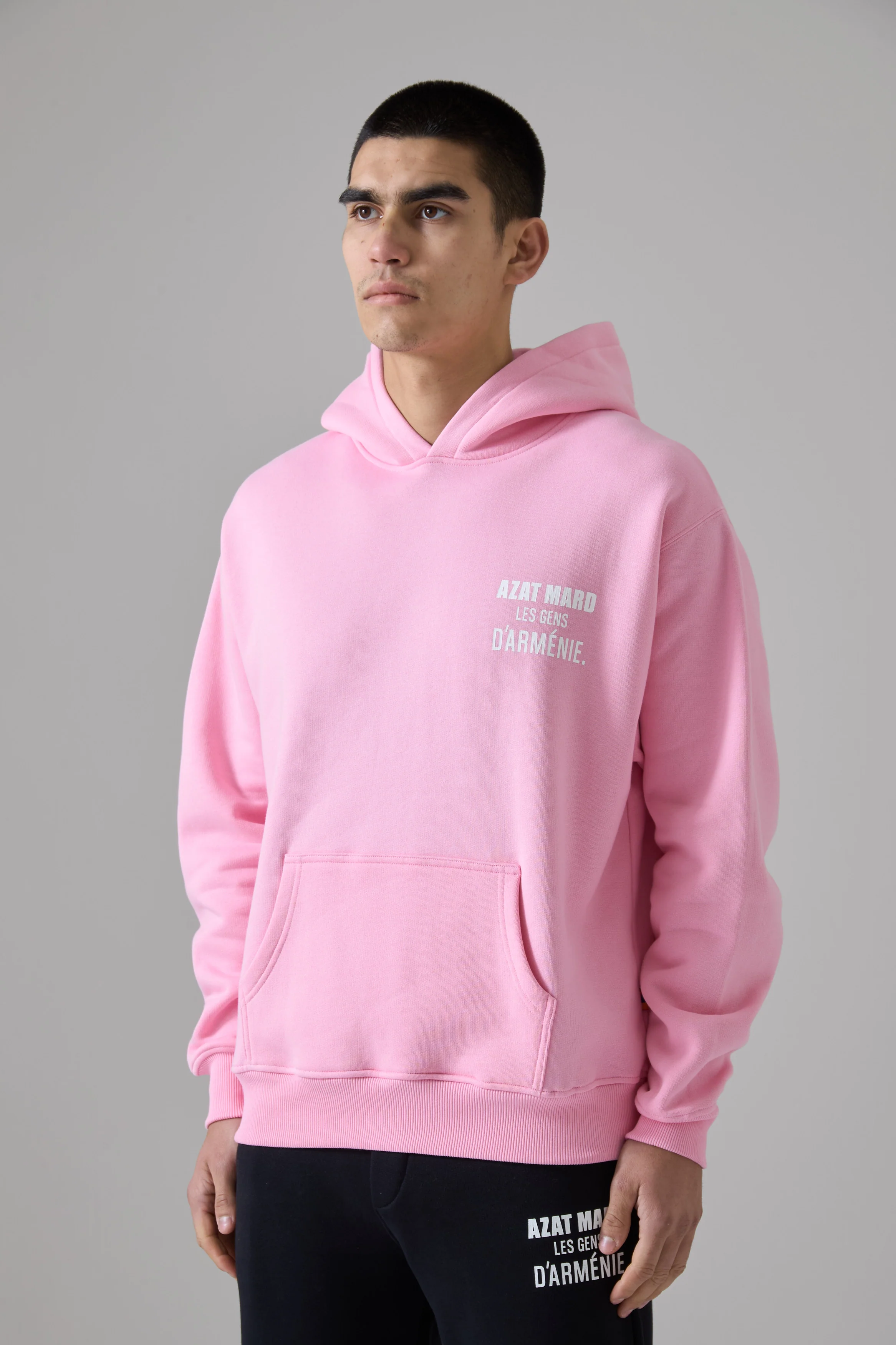 LES GENS PINK/WHITE HOODIE - Image 3