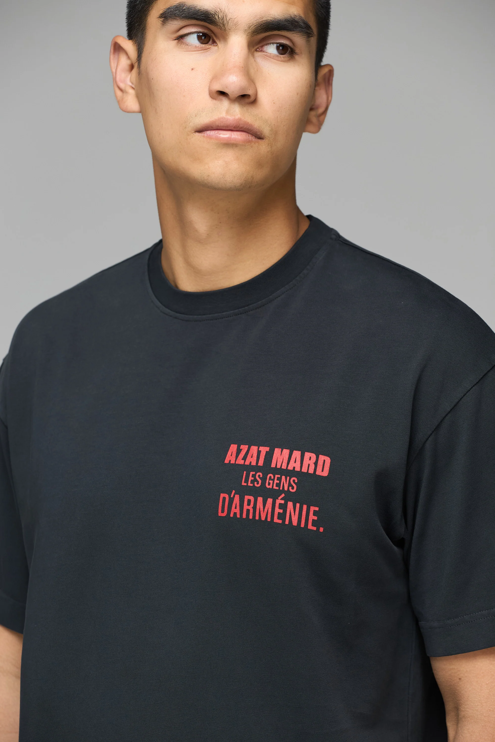 LES GENS WASHED BLACK/RED T-SHIRT - Image 4