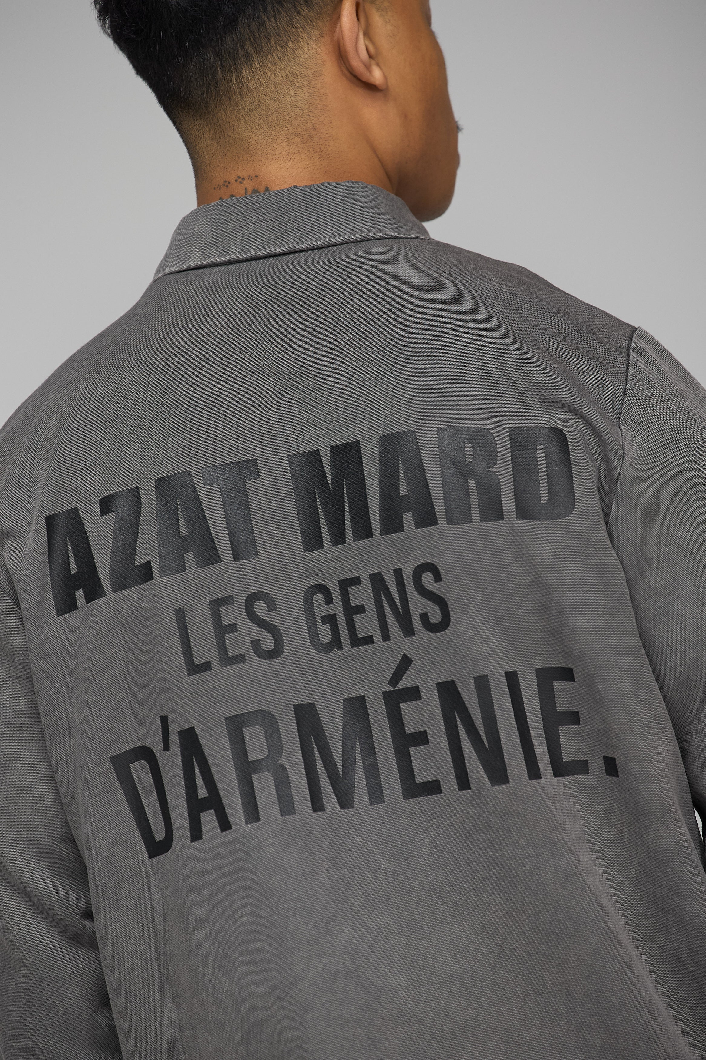 LES GENS WASHED CHARCOAL TWILL JACKET - Image 5