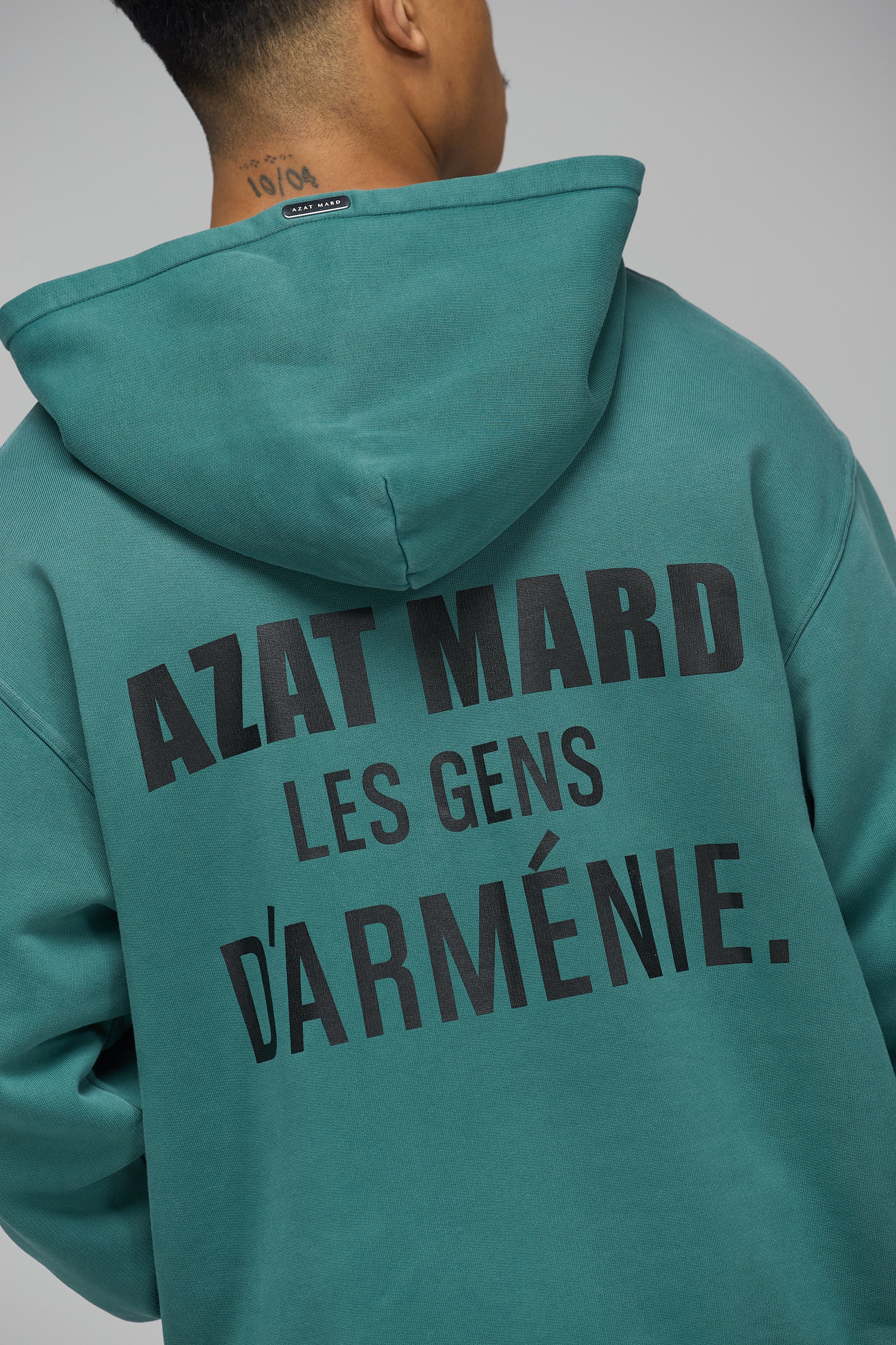 LES GENS WASHED GREEN HOODIE - Image 3