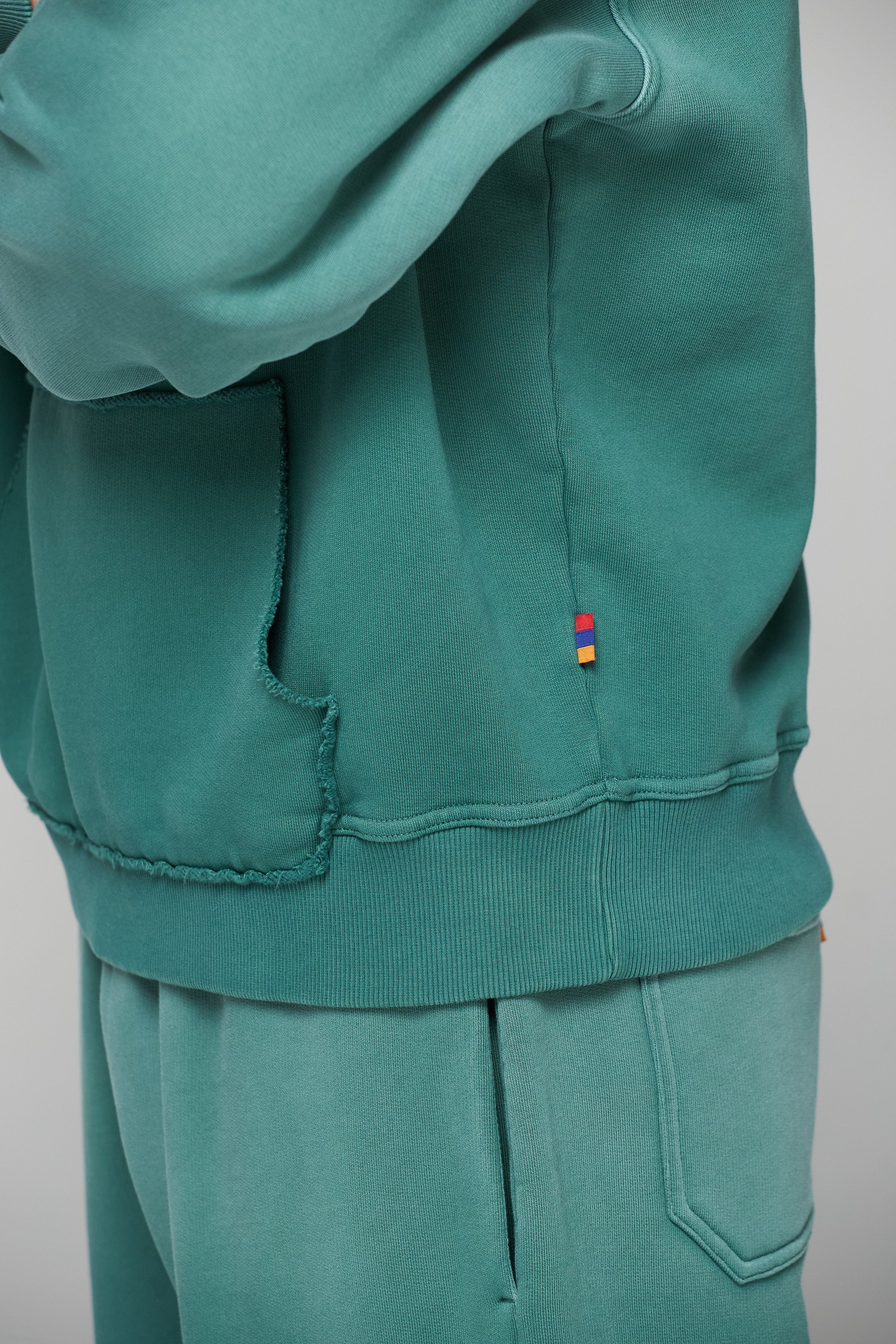 LES GENS WASHED GREEN HOODIE - Image 4