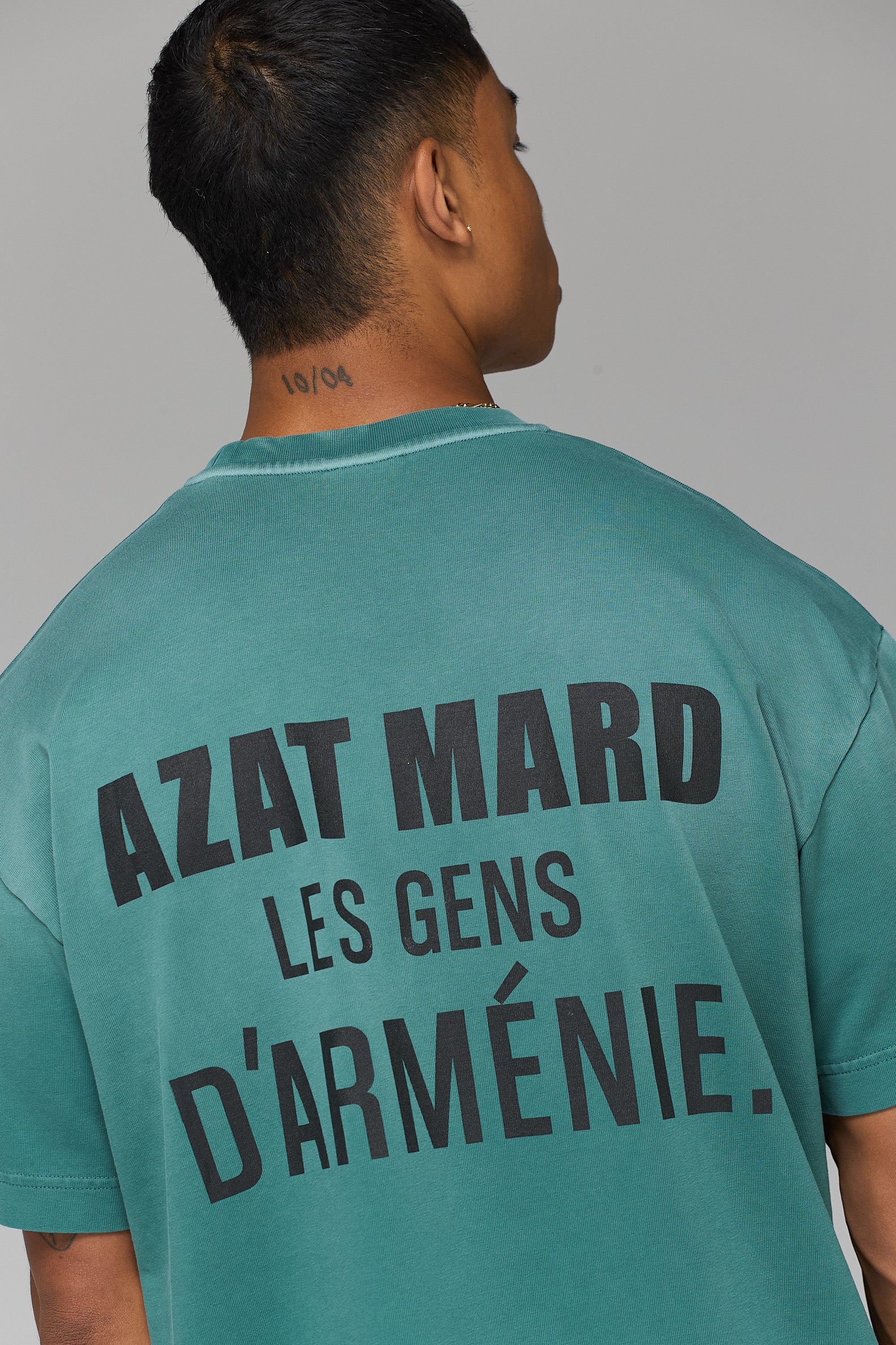 LES GENS WASHED GREEN T-SHIRT - Image 3