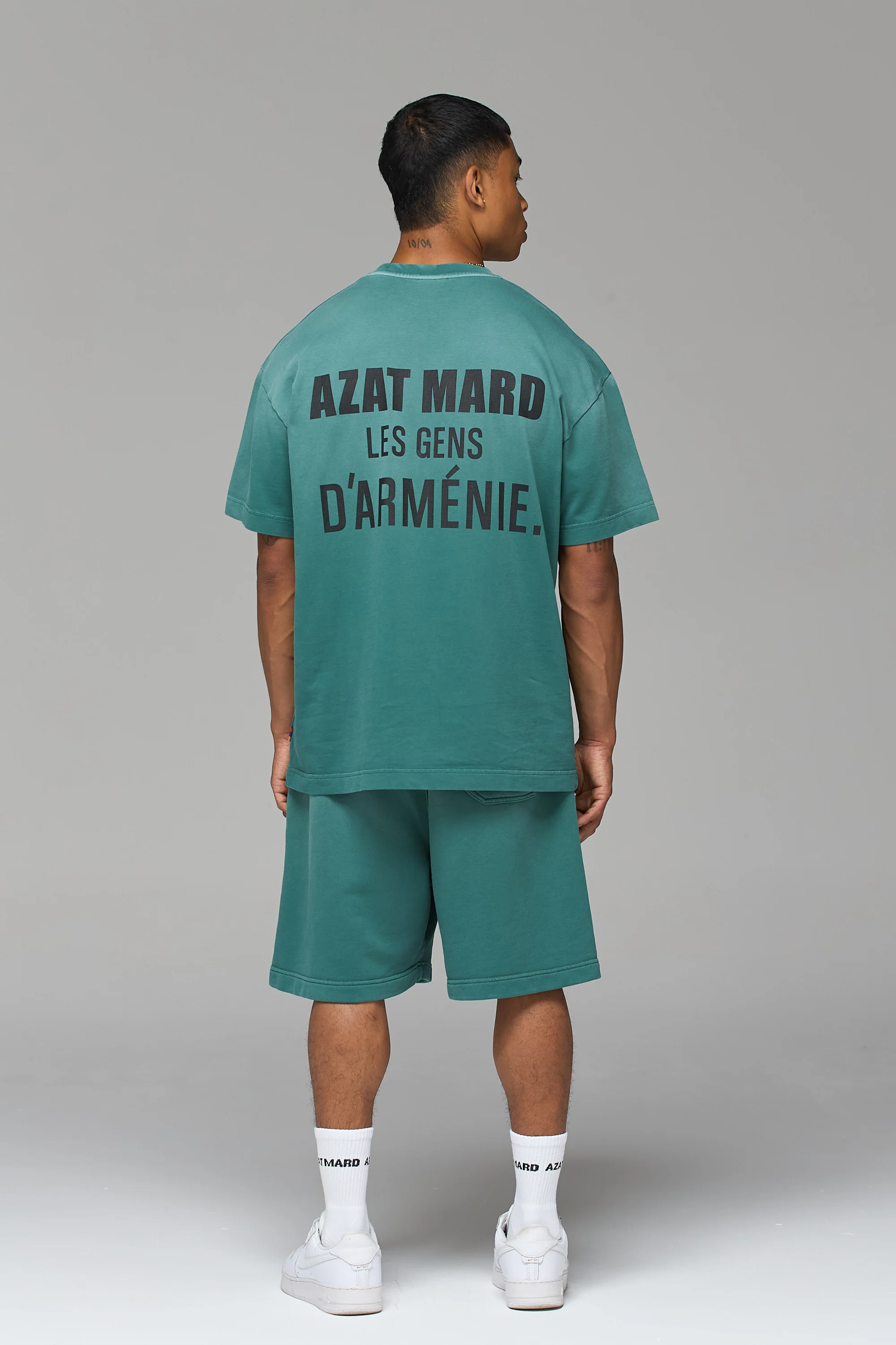 LES GENS WASHED GREEN T-SHIRT - Image 5