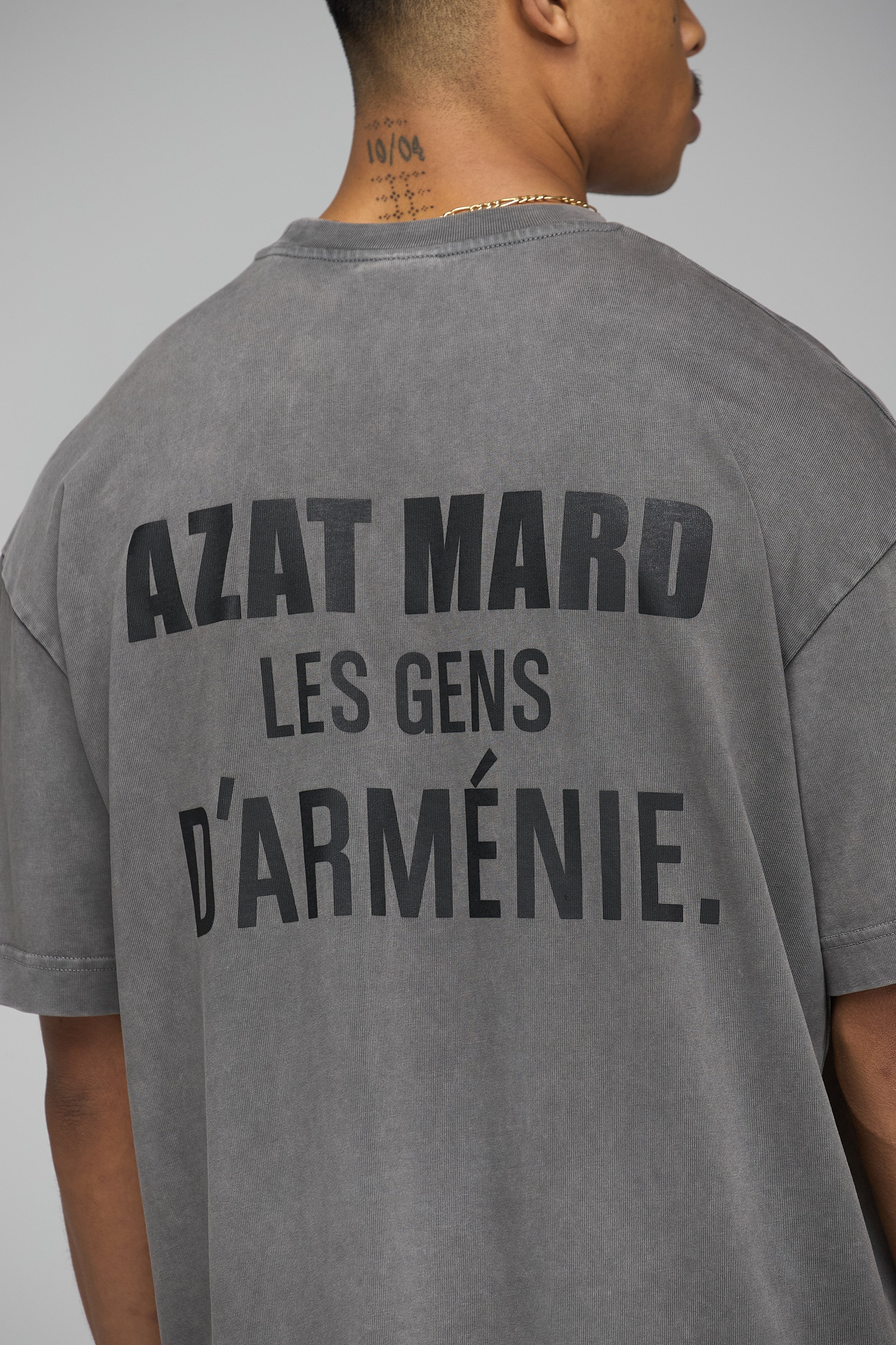 LES GENS WASHED CHARCOAL T-SHIRT - Image 4