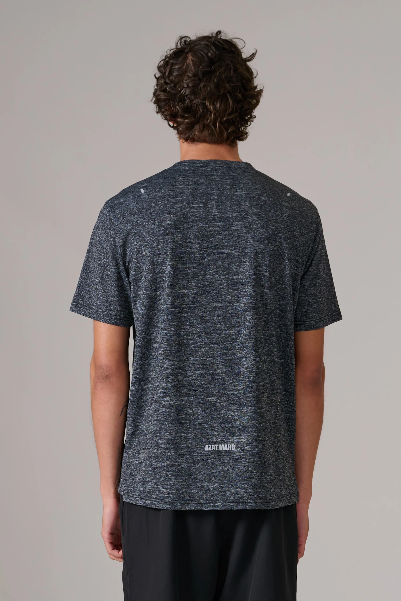 BLACK/GREY MARL ACTIVEWEAR T-SHIRT - Image 3