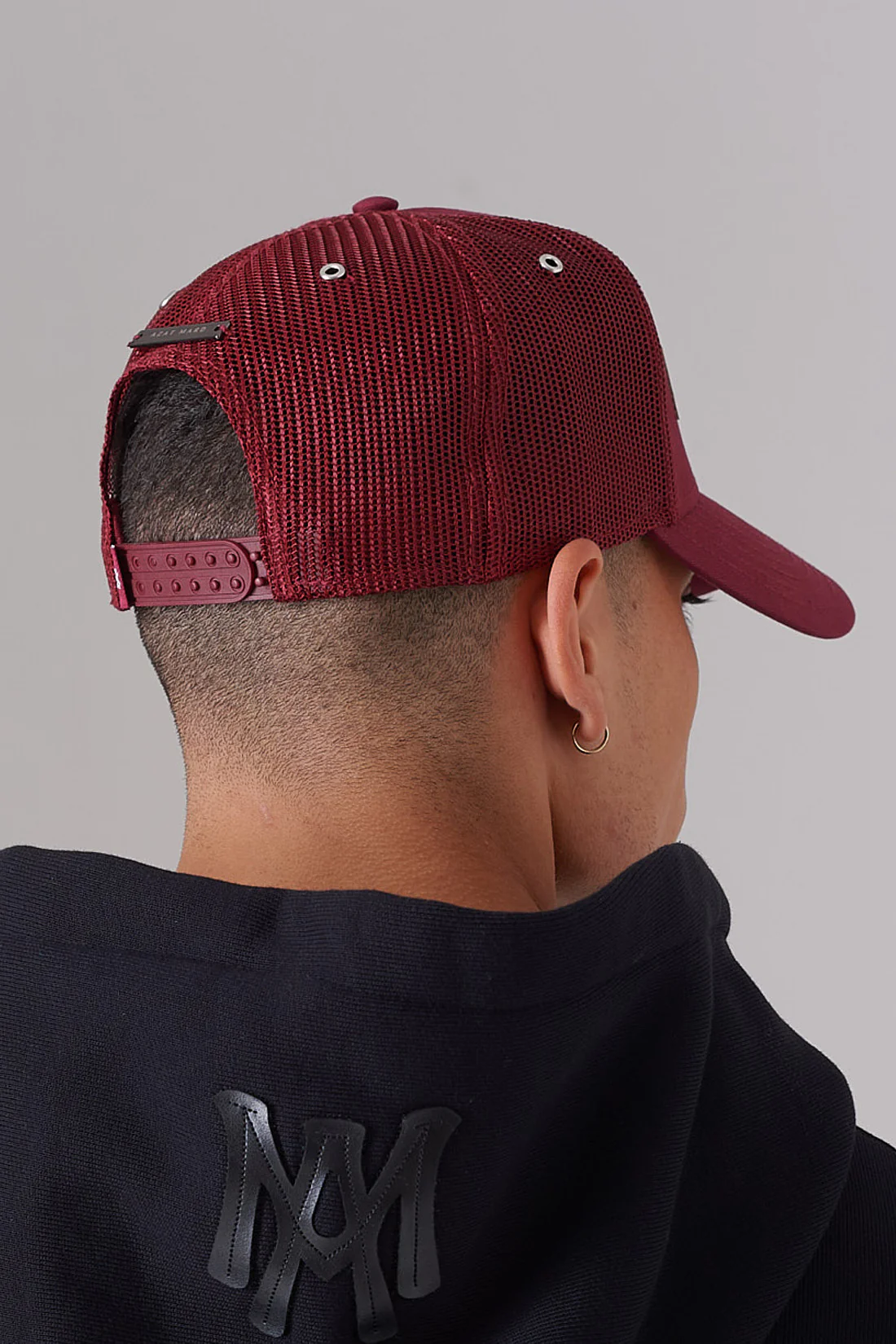 MAROON AND WHITE IMPACT MESH CAP - Image 2