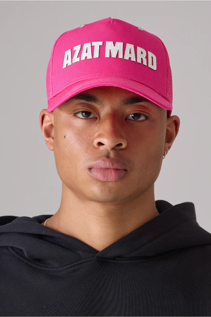 PINK/WHITE AZAT MARD TRUCKER CAP