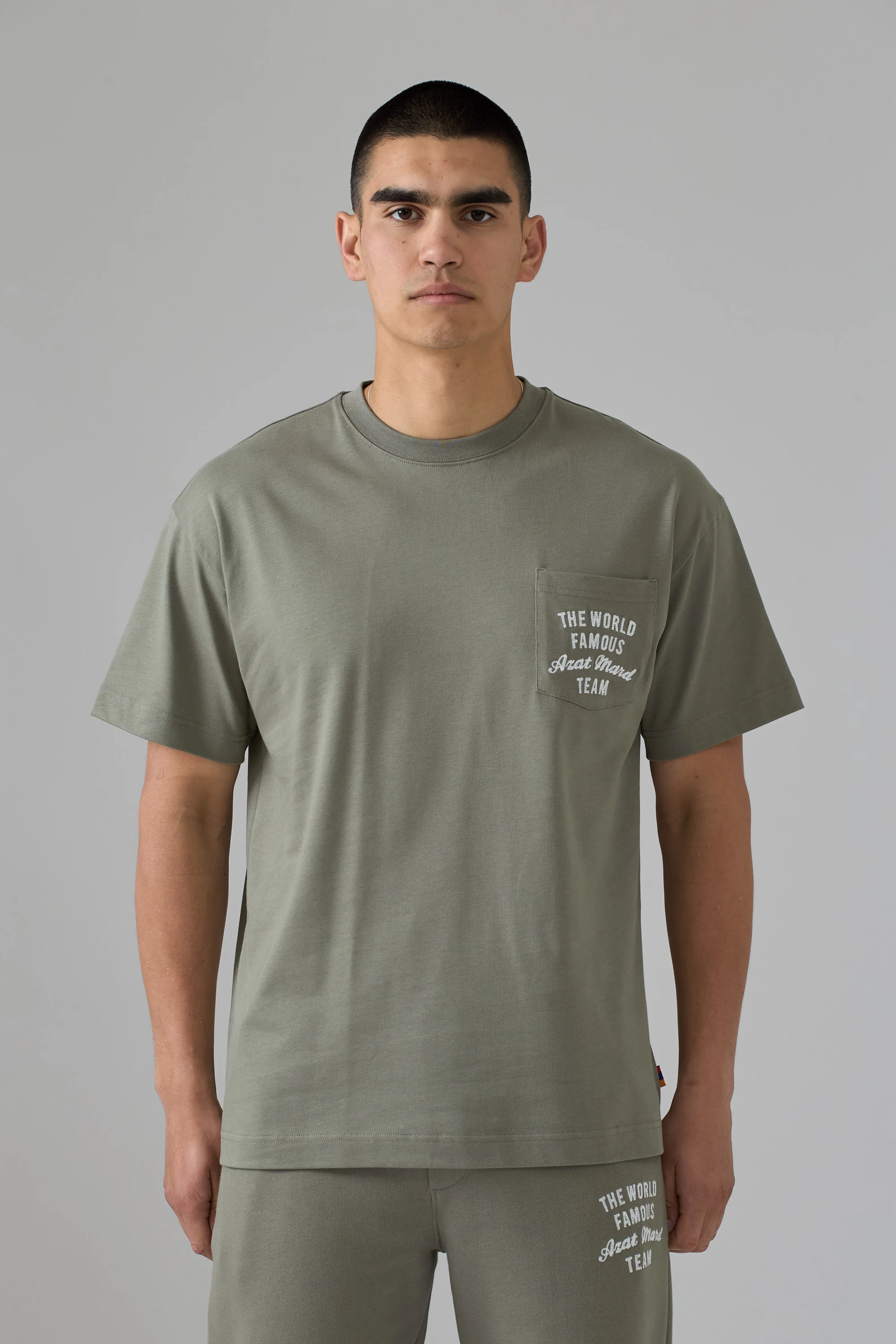WORLD FAMOUS AZAT MARD TAUPE T-SHIRT - Image 2