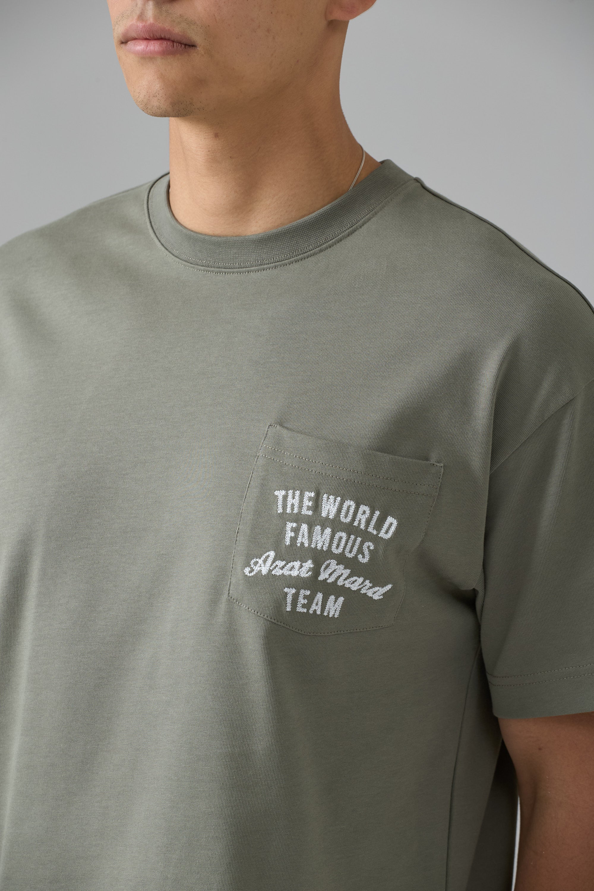 WORLD FAMOUS AZAT MARD TAUPE T-SHIRT - Image 3