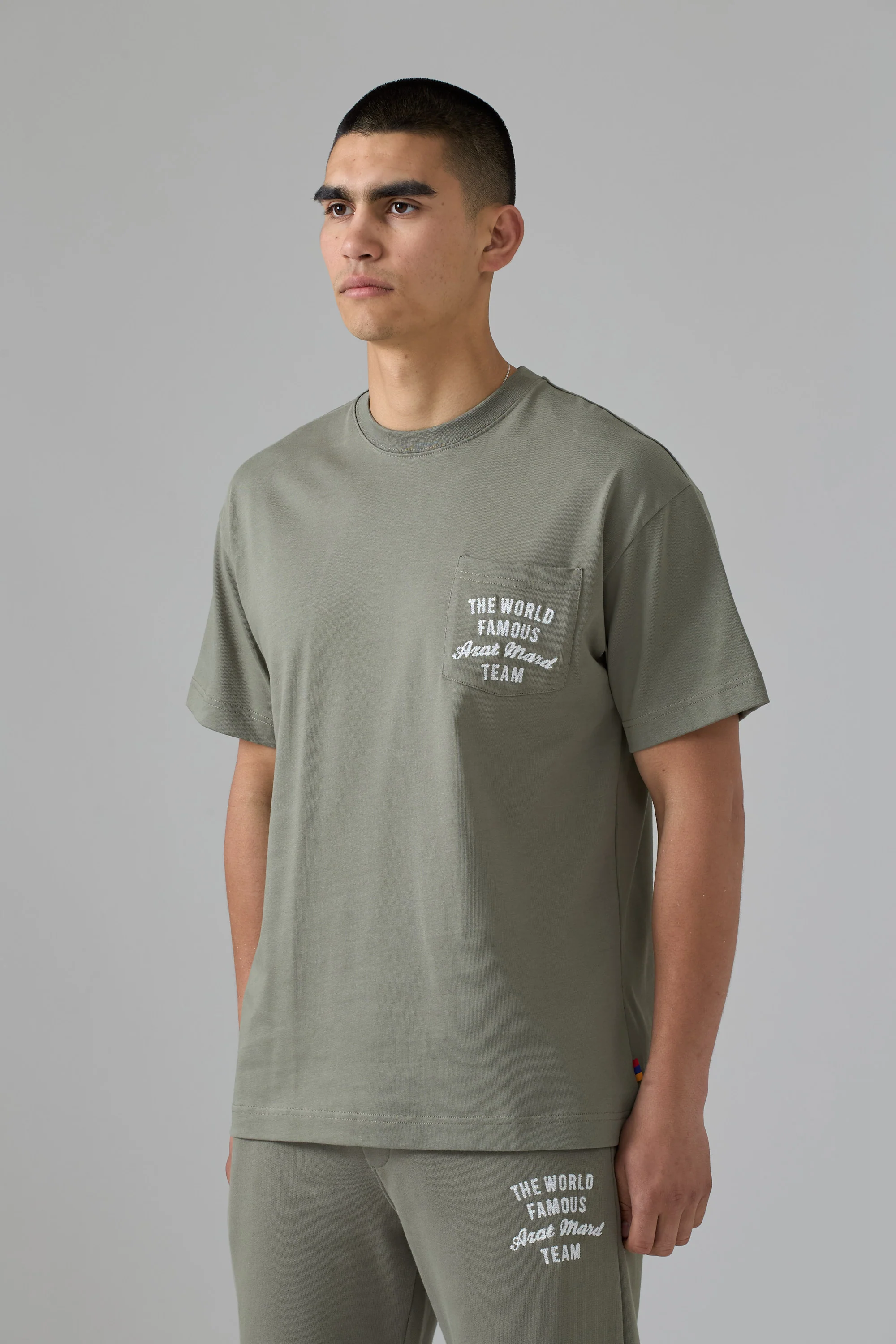 WORLD FAMOUS AZAT MARD TAUPE T-SHIRT - Image 4