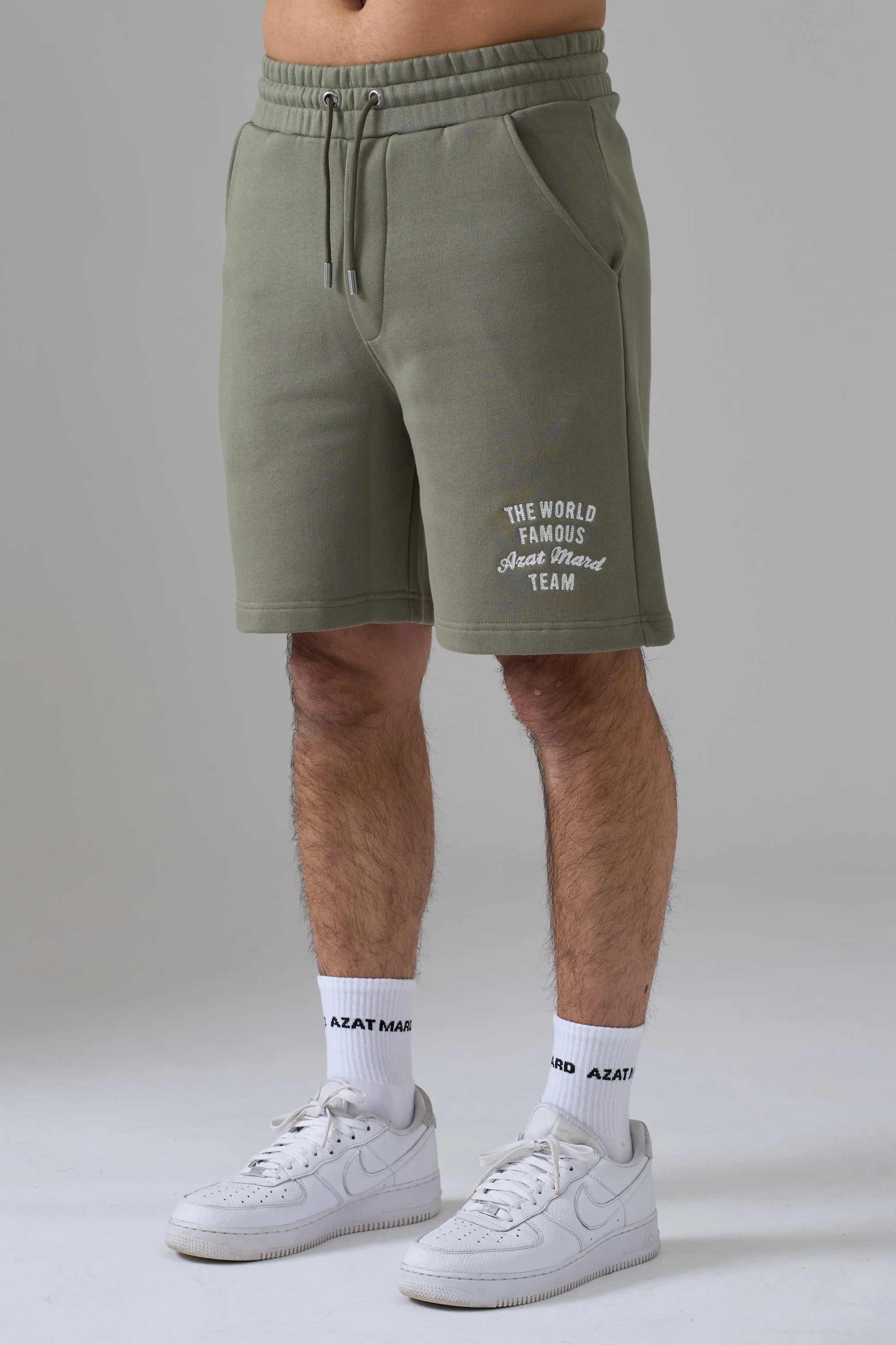 WORLD FAMOUS AZAT MARD TEAM TAUPE SHORTS - Image 2