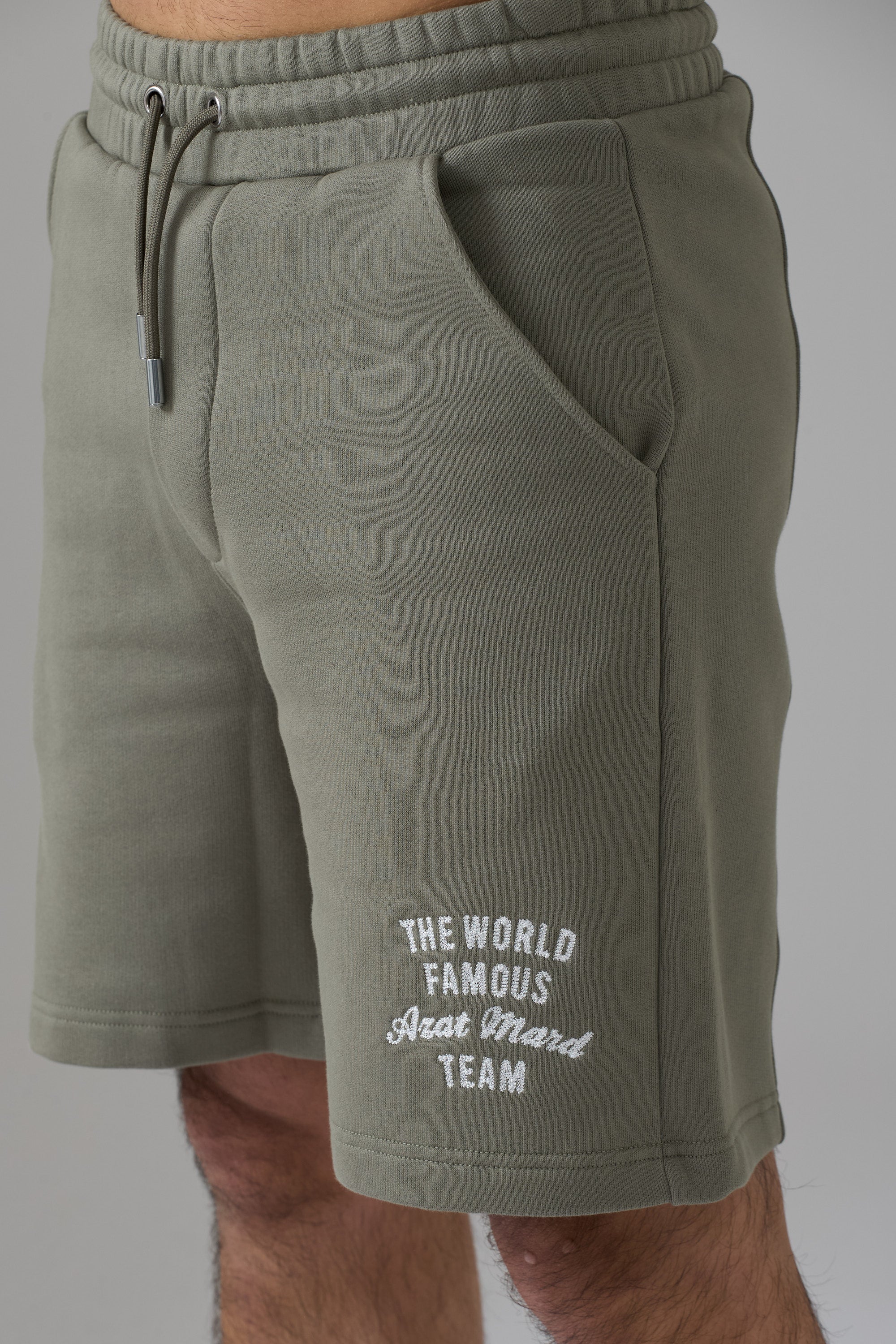 WORLD FAMOUS AZAT MARD TEAM TAUPE SHORTS - Image 3